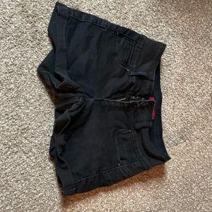 Black jean shorts